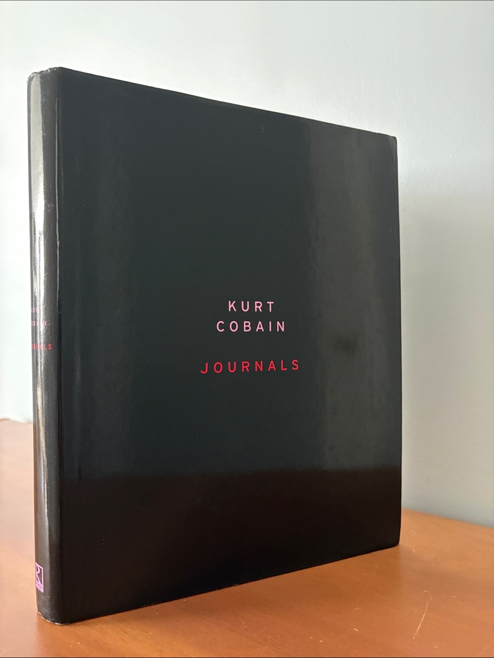 Kurt Cobain Journals Hardcover Book - Black with Pink/Red Text
